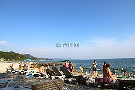 海灘,海,俄羅斯