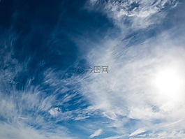 天空,云,藍色的天空的云彩