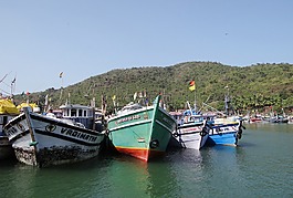釣魚,海港,漁船