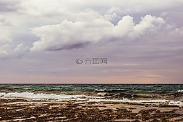 巖質(zhì)海岸,海,天空