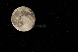 月亮,滿月,夜晚的天空