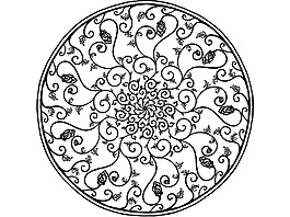 中世紀(jì),花,圖案