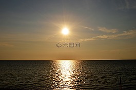 日落,景观,坎佩切