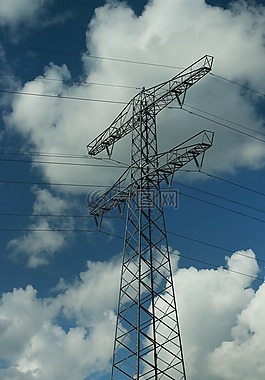高電壓桅桿,空氣,電線