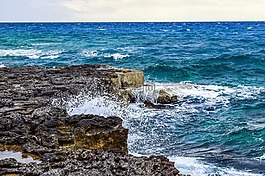 巖質(zhì)海岸,波,海