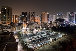 夜間景觀,燈,城市