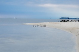 海灘,沙,海洋