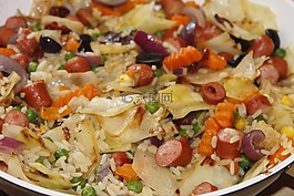 炒行动,餐,吃