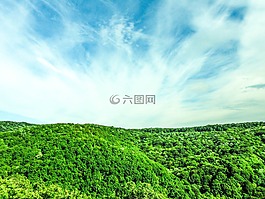 地平線,山,景觀