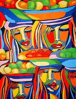 畫,丙烯酸漆,畫筆描邊