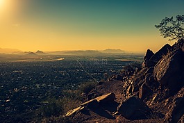 山,空氣,景觀