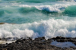 巖質(zhì)海岸,波,海