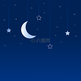 夜,月亮,星級