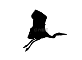 起重機,鳥,側(cè)影