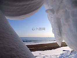 太平洋,濱,海灘