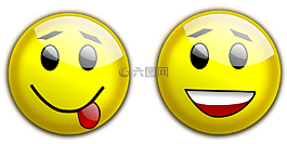 笑脸,光面纸,吐舌