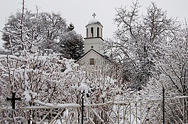 教堂,保加利亞,雪