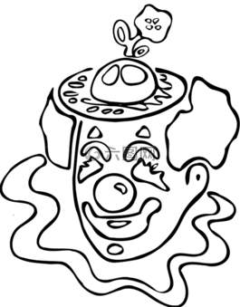 小丑,着色,含糊不清