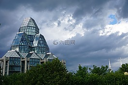 云,玻璃,建設