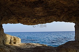 洞穴,海,自然
