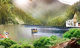 湖,夏天,旅行