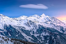 冷,景观,山