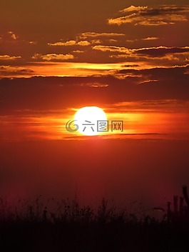 奥尔库什,波兰,日落