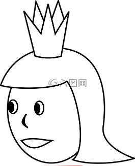 女王,公主,头