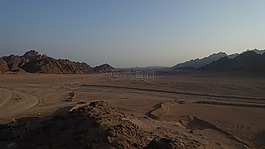 沙漠,山,夏季