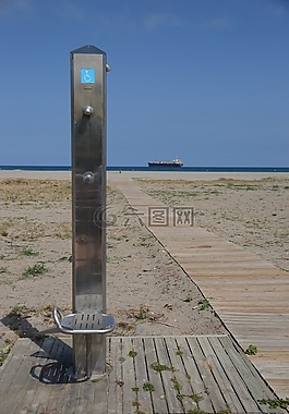 海灘,淋浴,船