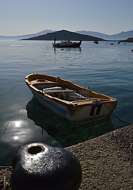 chalki,船,海港