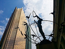 城市,天空,雕塑
