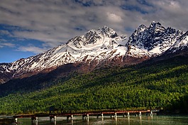 阿拉斯加州,雪,山
