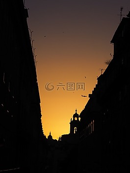 里斯本,日落,夜