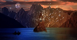 湖,行星,幻想