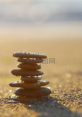 海,石,海滩
