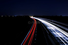 高速公路,灯,夜