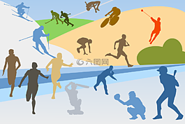 體育,競技體育,拼貼畫