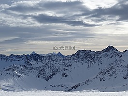 高山,山脈,全景