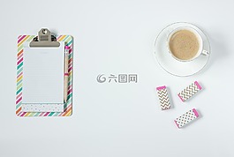 咖啡,辦公桌,筆記本