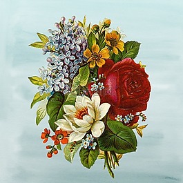 花,釀酒,拼貼畫
