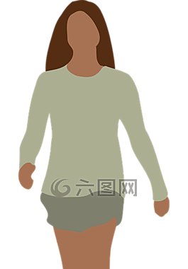 走,女子,女孩