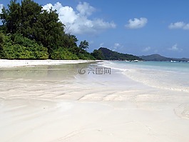 白色沙滩,塞舌尔,普拉兰