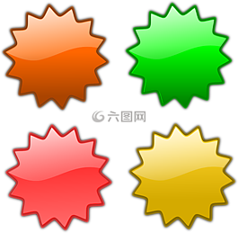 星星,徽章,不干膠標(biāo)簽
