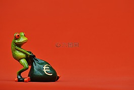 青蛙,錢,歐元