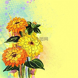 背景,鮮花,黃色