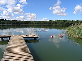 夏季,太陽,水