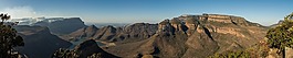 全景,三個 rondavels,南非