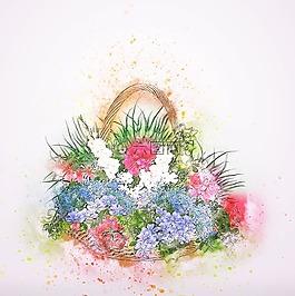 鮮花,籃,顏色