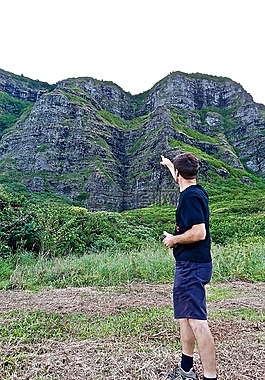 山,距離,男子